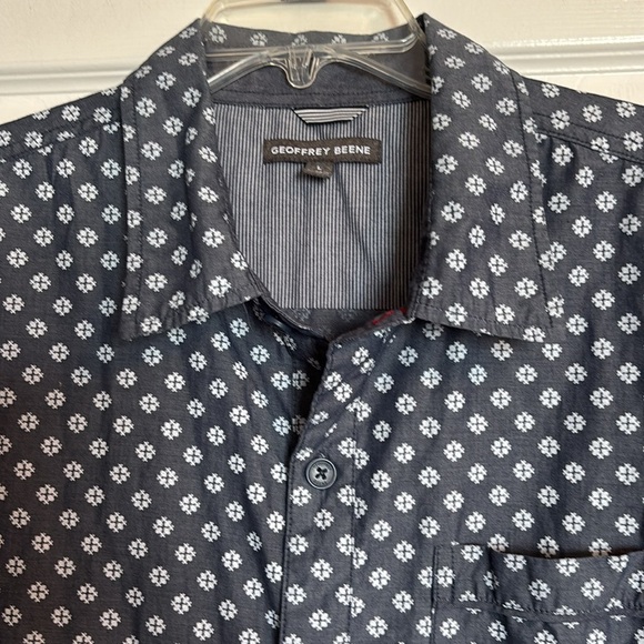 Geoffrey Beene men’s gray long sleeve button down shirt size large - Picture 2 of 9
